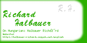 richard halbauer business card
